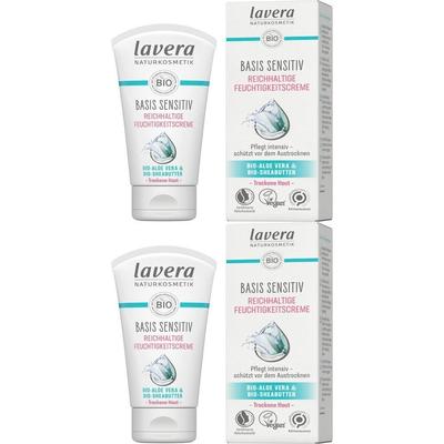 Lavera basis sensitiv reichhaltige Feuchtigkeitscr 2x 2x50 ml Tagescreme