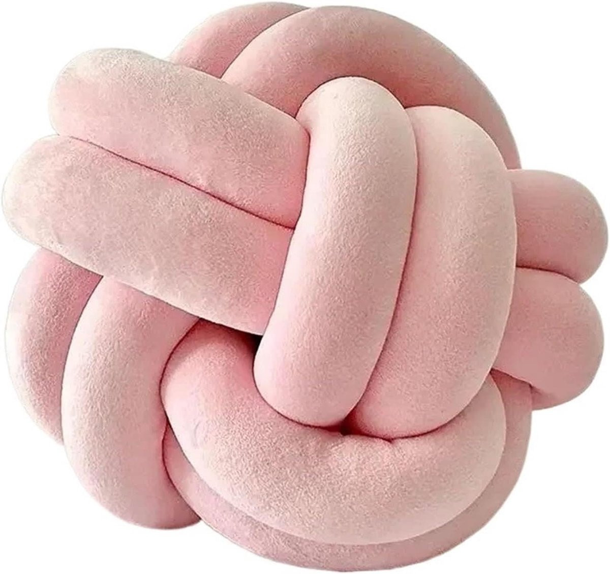 Handgeweven Geknoopt Decoratief Balkussen - Roze - 22 cm