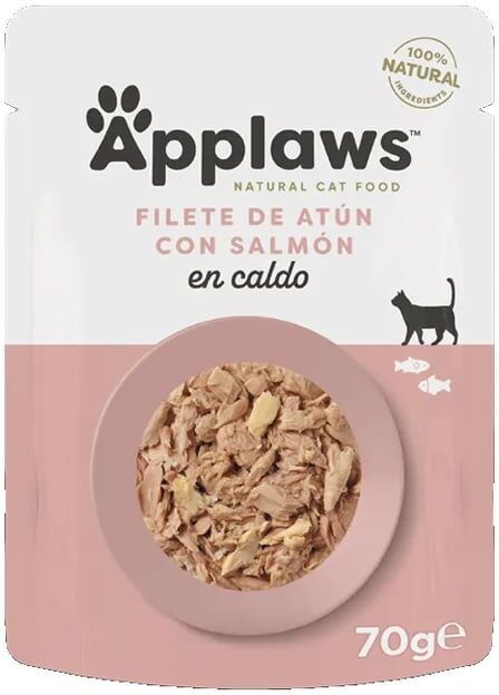 Applaws Cat Saquê de Filete de Atum e Salmão em Caldo 12 unid x 70g