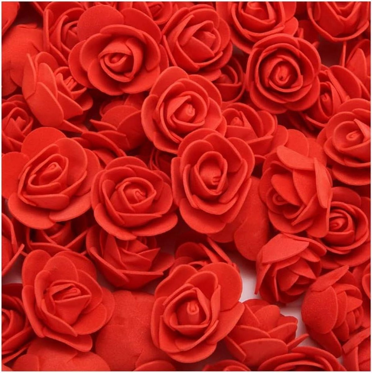 500 stuks Kunstbloemen Rozenkoppen - Mini Schuimrozen - Rood