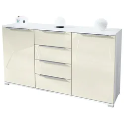 SIDEBOARD Linio Creme Hochglanz