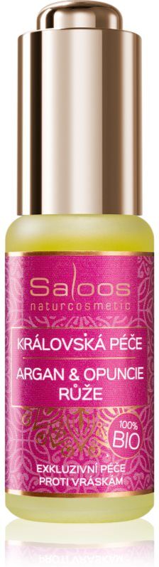 Saloos Bio King's Care Argan & Opuntia & Rose huile d'argan bio effet anti-rides 20 ml