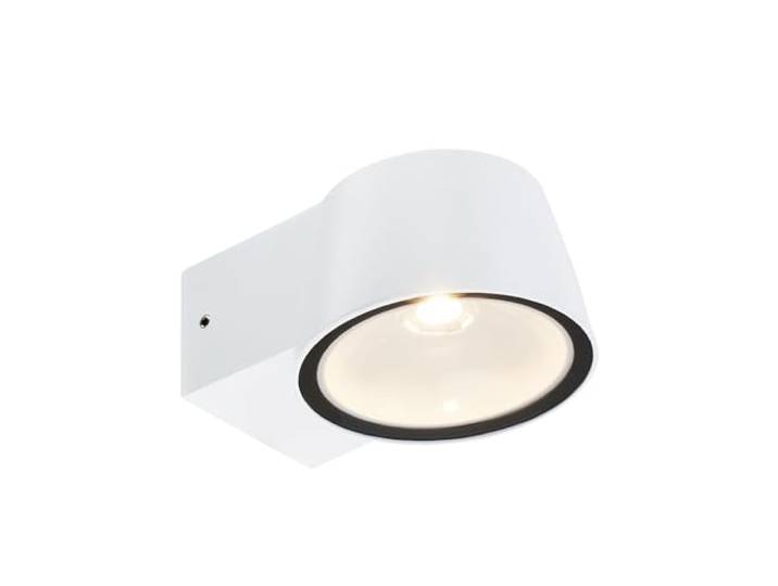 TELEFUNKEN - LED Wandleuchte Aussen mit Spritzwasser- und Staubschutz, warmweiße Lichtfarbe, 7,5 Watt, 700 Lumen, Aussenlampe, Wandlampe, LED Strahler, Außenbeleuchtung, 9,5x13x5,5 cm, Weiß