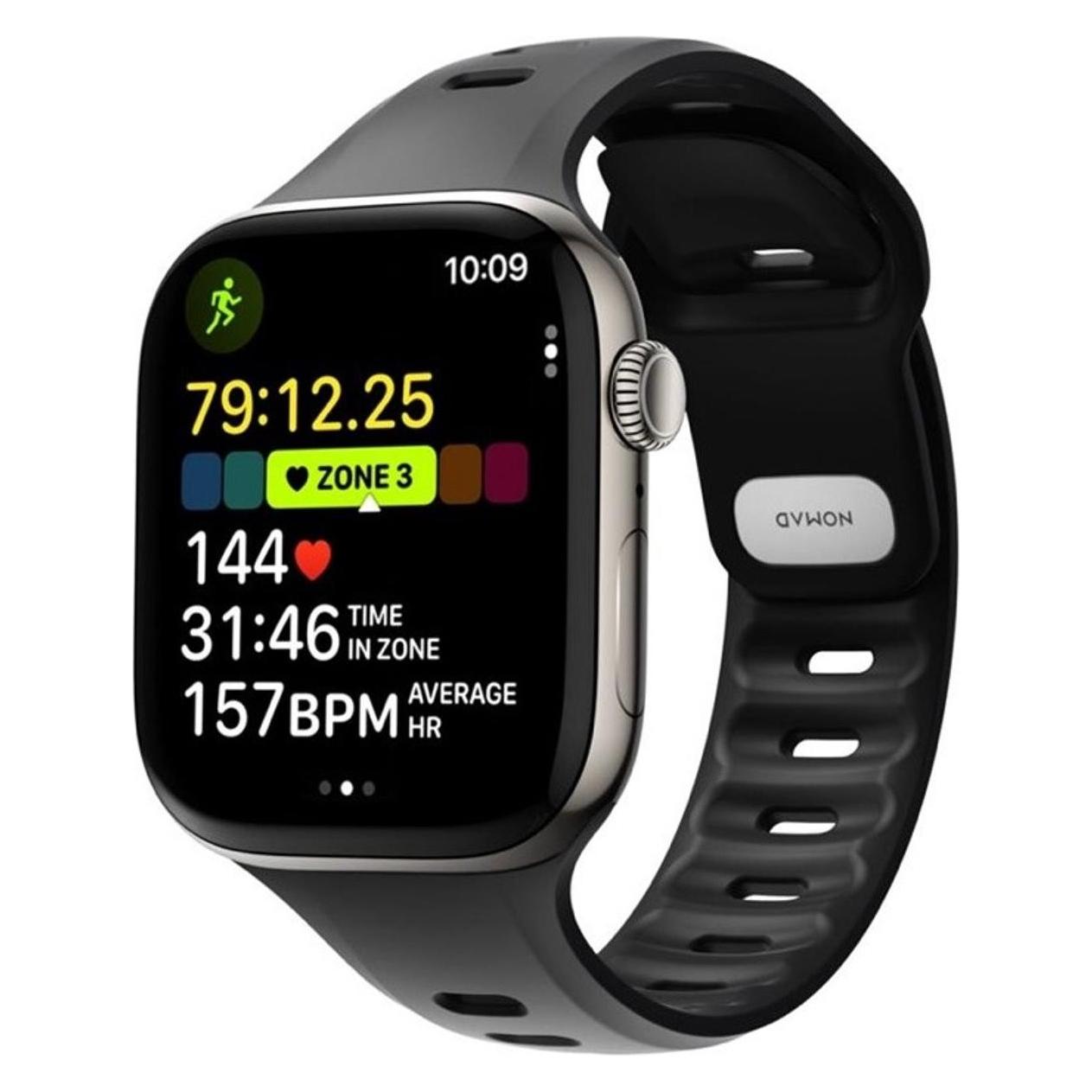 Nomad Tempo Band 46mm Black (Reifen, Rubber) (NM011444858)