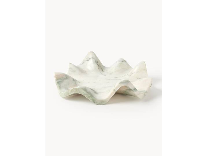 Handgemaakt decoratief dienblad Gaia van marmer, Ø 40 cm