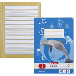 herlitz Schulheft x.book Lineatur 2 liniert DIN A5