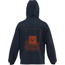 Mizuno Athleticwear New Wave Hoodie Herren 18 - dress blues S