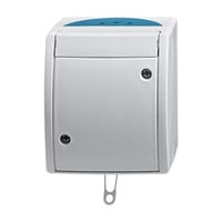 Zugwechselschalter 2610/6 W-53 Aufputz mit Zugschnur Bedienung grau, Retail