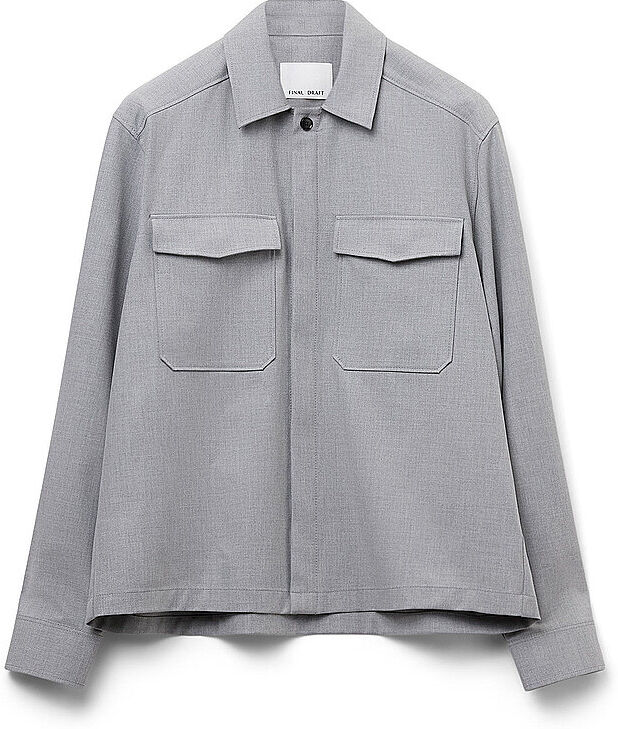 FINAL DRAFT Overshirt 555 hellgrau   L L
