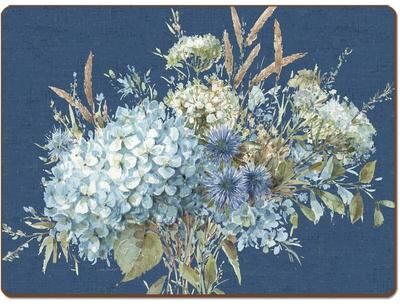 CounterArt Cala Home Bohemian Blue by Lisa Audit Hardboard Placemat Boxed Set of 4
