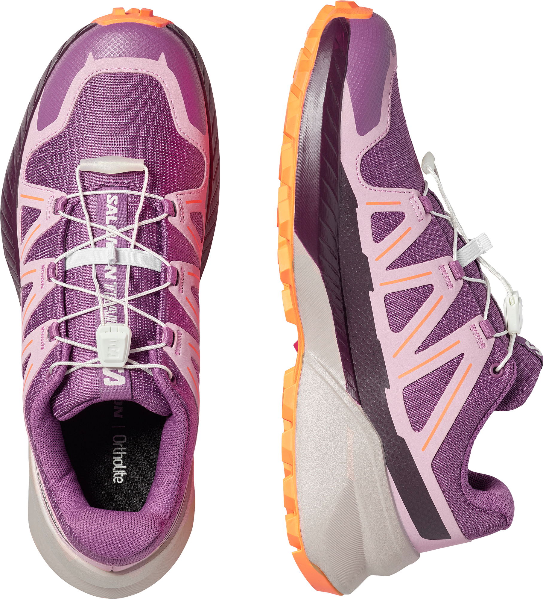 Trailrunningschuh SALOMON "SPEEDCROSS PEAK", Damen, Gr. 40, Synthetik, concord grape, dawn pink, nectarine, Synthetik, Textil, Schuhe Trailrunningschuh, für mehr Grip concord grape, dawn pink, nectarine 40, Synthetik