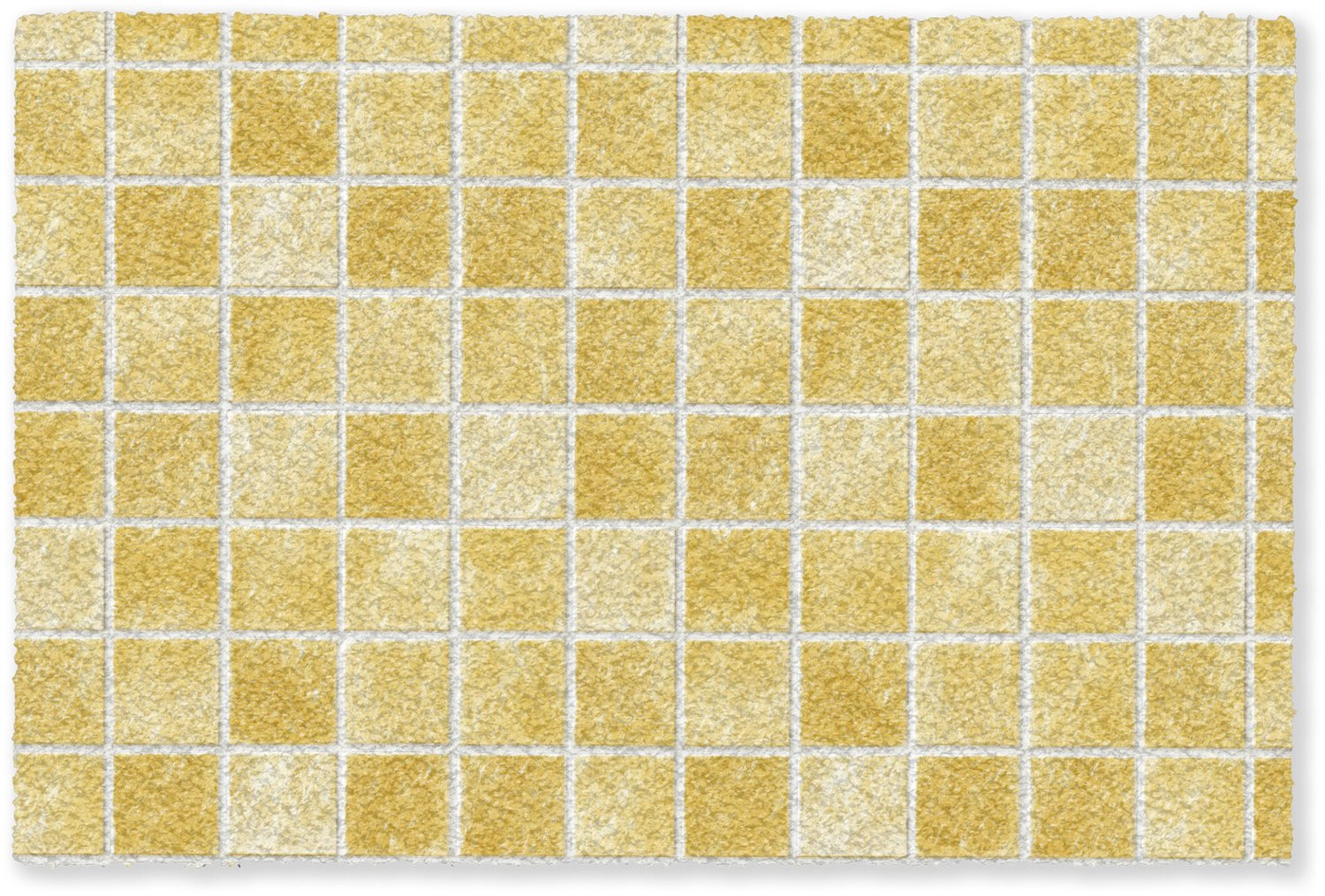 MuchoWow Deurmat Mozaïek Goudgeel B/D: 90 x 60 cm