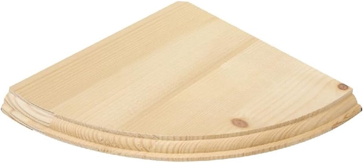 Beige Houten Hoekplank - Zwevende Wandplank - 19 x 19 cm