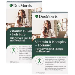 DocMorris Vitamin B Komplex + Folsäure Doppelpack 2X60 St