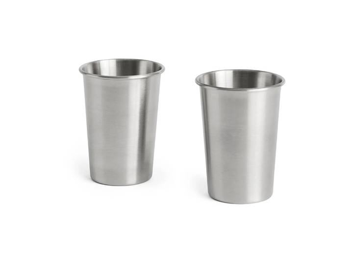 HAY Tasse Outdoor Market Acier inoxydable, 400 ml, lot de 2