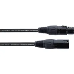 ED 0,5 FM - DMX Kabel, 3-pol XLR Stecker > 3-pol XLR Buchse, 0,5 m