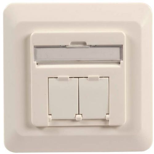 EFB Elektronik Netzwerkdose 2-fach fur Keystones Weiss RAL 9003 ohne Keystone