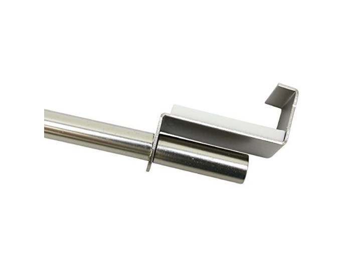 Gardinia 2619 Spannvitrage Ø 9 mm, Metall, ausziehbar 120-160 cm, Titan Vitragestange zum Spannen, Ohne Bohren und Schrauben, Ø 9 mm, Für Bistro-Vorhänge, Stufenloses Befestigen, Rückstandslos