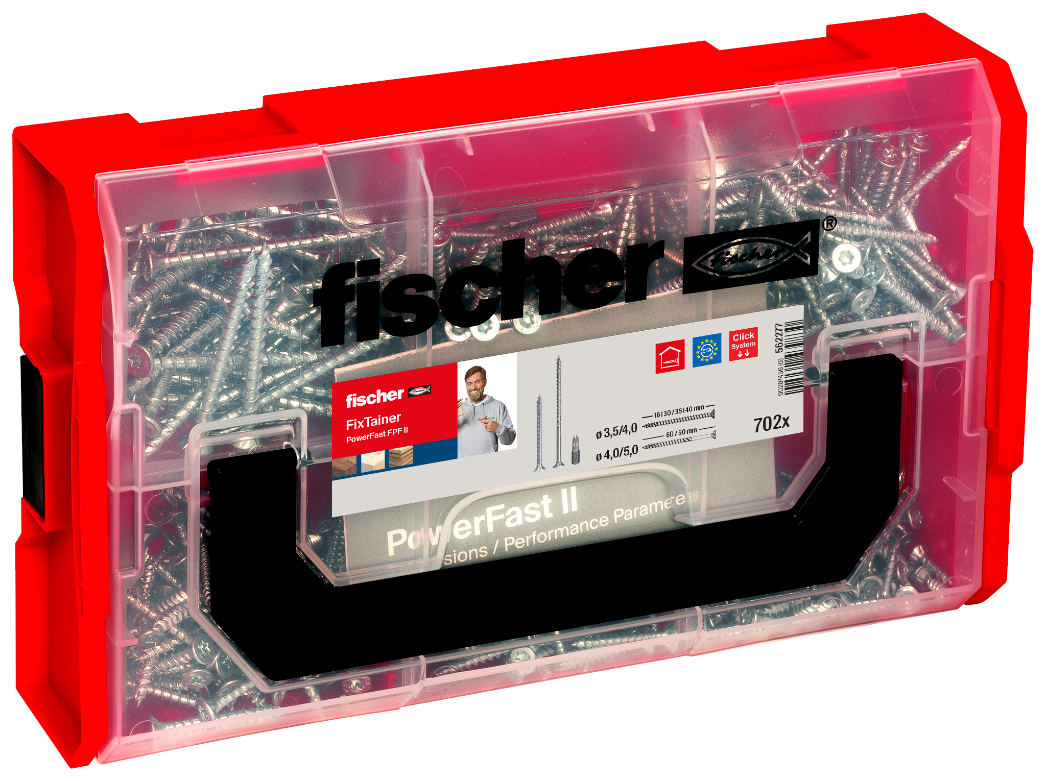 fischer Deutschland Vertriebs GmbH fischer Schraubenbox FixTrainer PowerFast II Senkkopf PZ + 2 Bits (702-tlg.) 562277