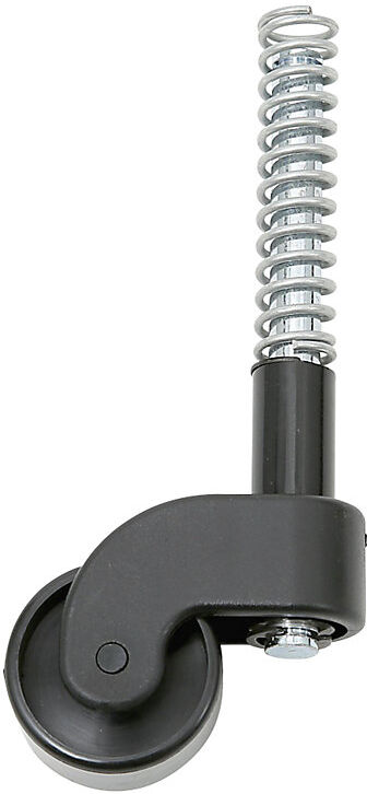 kaiserkraft Ersatzrolle für Rollhocker, mit Feder und Sprengring, Kunststoff, schwarz