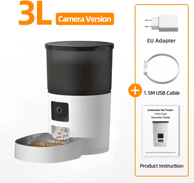 Inspire Picks ROJECO Automatic Cat Feeder With Camera Smart WiFi Pet Feeder With Voice Recorder 3l Camera Version