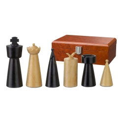 Philos Schachfiguren - Domitian - Holz - Modern Style - Königshöhe 90 mm 242023