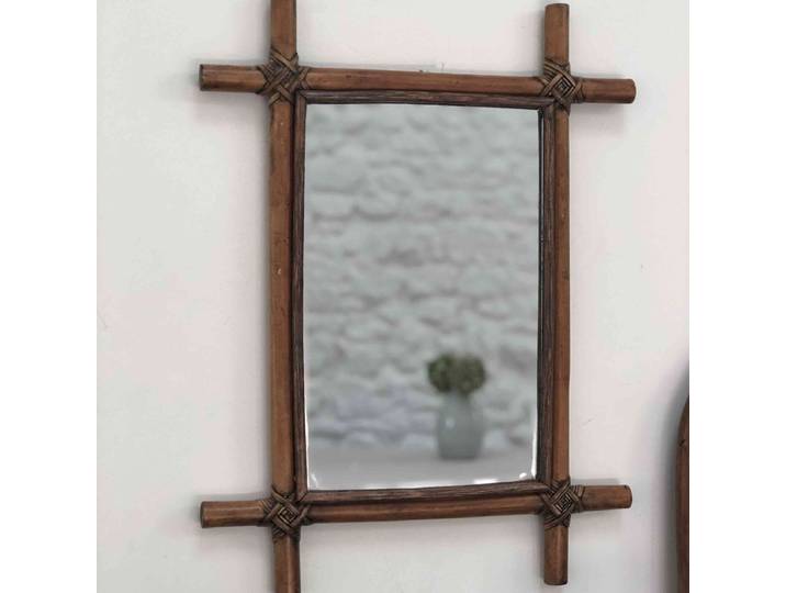 Miroir rectangulaire en rotin 59 x 44 cm Marcel