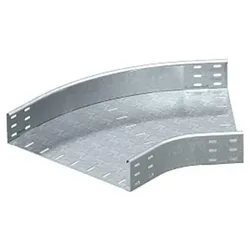 OBO 7067402 Bogen 45° horizontal, runde Bauform 85x400, St, FT