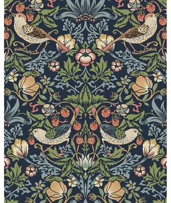 Seabrook Designs Fragaria Garden Pre-Pasted Wallpaper