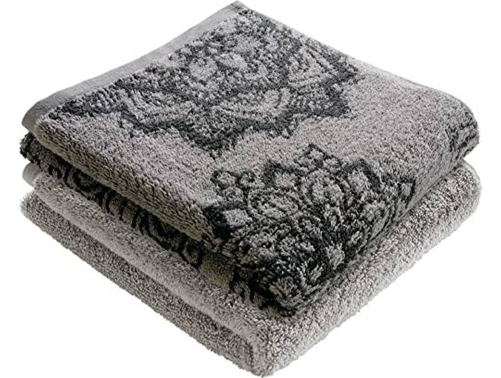 Erwin Müller Duschtuch Bühl 2er-Pack grau Größe 70x140 cm - besonders flauschig, voluminös, äußerst saugfähig