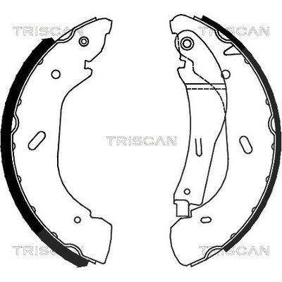 Triscan Bremsbackensatz Trommelbremse [Hersteller-Nr. 810016005] für Ford