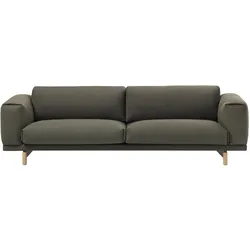 Muuto Rest Sofa 3-Sitzer, fiord 961 / eiche natur