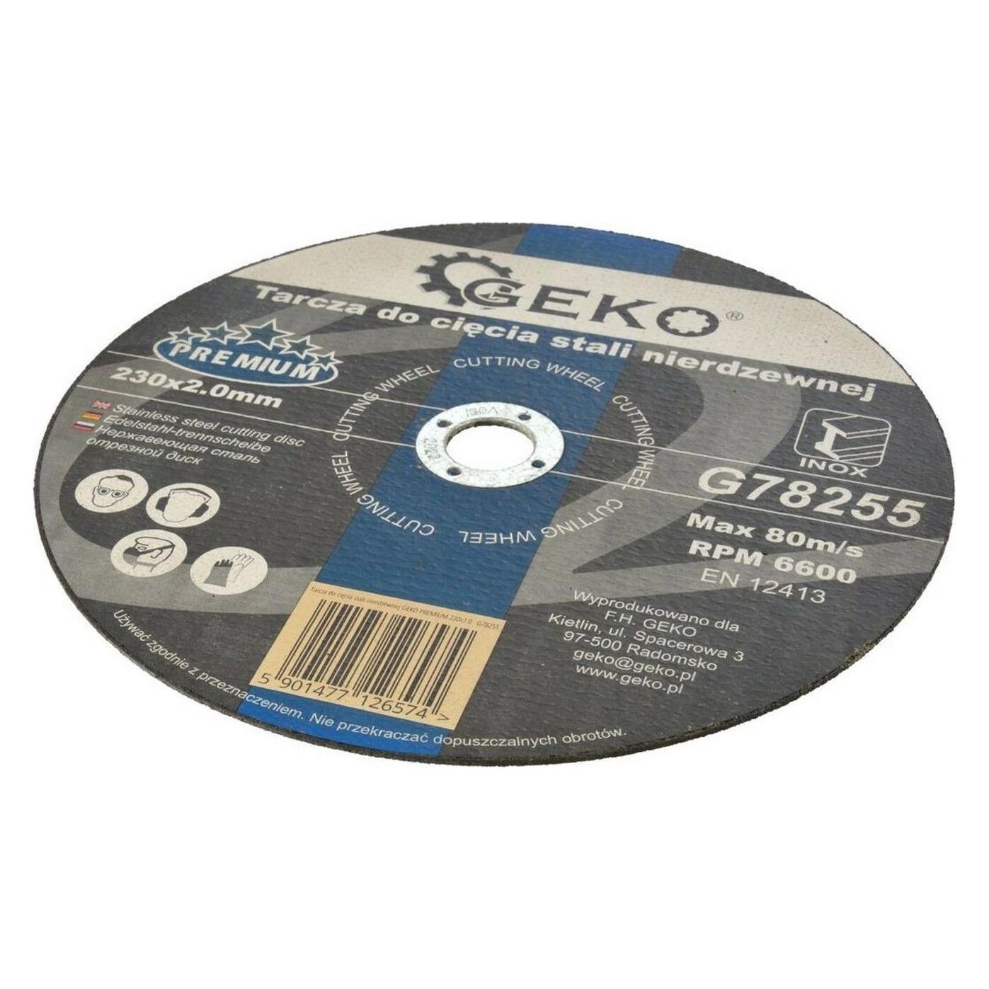 GEKO Trennscheibe zum Trennen von Edelstahl 230x2,0mm (G78255)