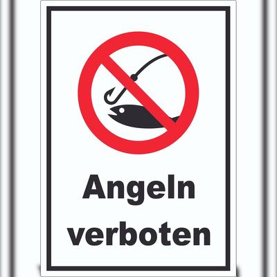 HB-Druck Angeln verboten Aufkleber A7 (74x105mm)