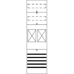 Striebel & John FB16 Zählerfeld ohne Verdrahtung, mit BKE-I, 6RE 2CPX054033R9999