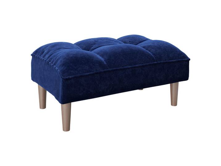 Playboy Hocker Playboy, Blau, Holz, Walnuss, massiv, Vintage, 88x43.5x57 cm, Wohnzimmer, Hocker, Sitzhocker