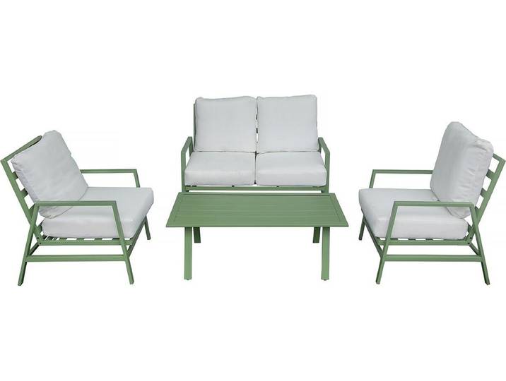 Gartenmöbel aus Metall \ Queens\ – 4 Plätze – Grün