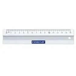 Staedtler Mars 563 Schreibtisch-Lineal 150 mm Aluminium Weiß