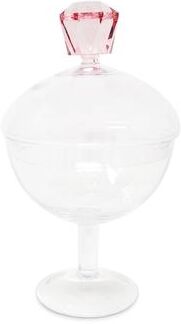 Vivience Glass Jar with Colored Diamond Handle