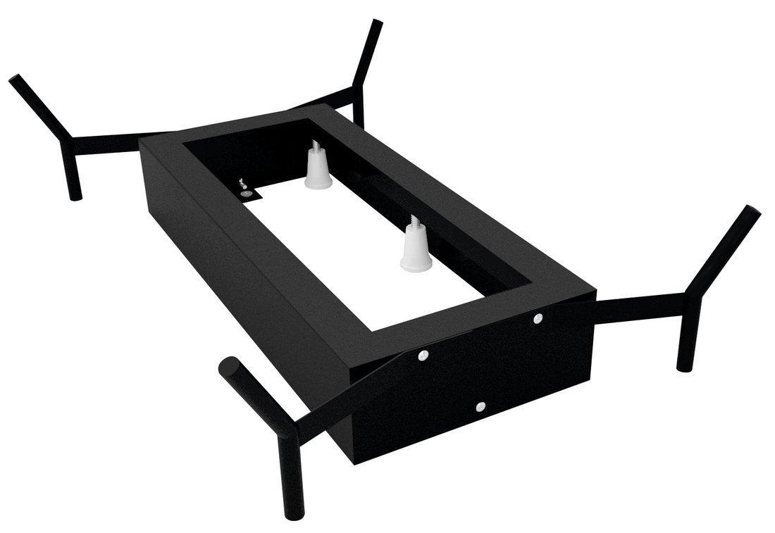 Polysan REDUTA Badewanne-Rahmengestell 171x81 cm, schwarz matt
