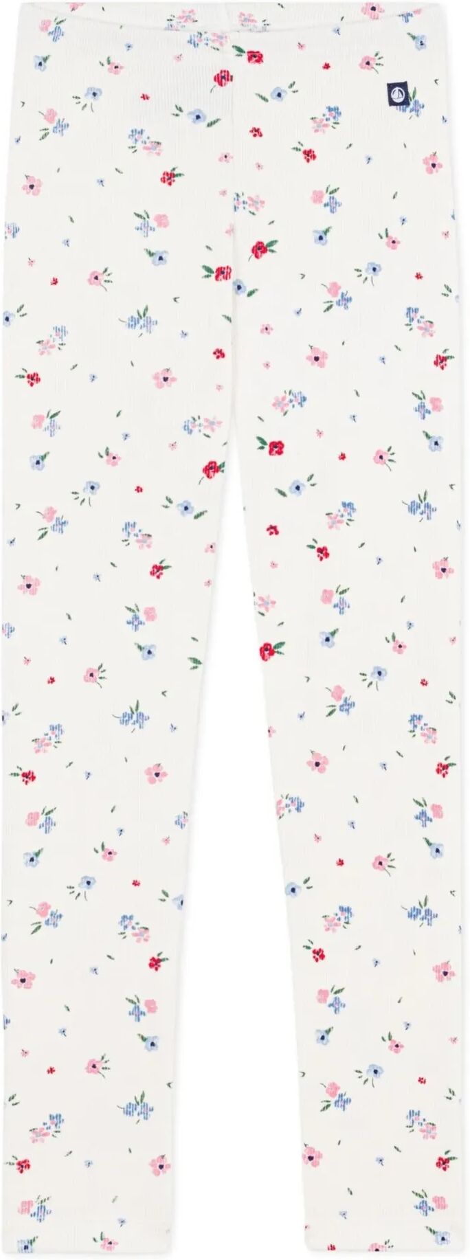 Petit Bateau Legging Fleuri Blanc 3 ans