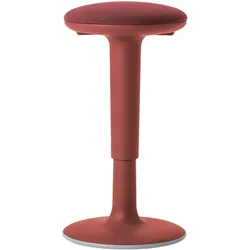 Bisley Stehhilfe Tuc Tuc ergonomisch & höhenverstellbar, Sitz- und Stehhocker in rot mit Tellerfuß - Ergonomischer Hocker, Stehstuhl, Bürohocker