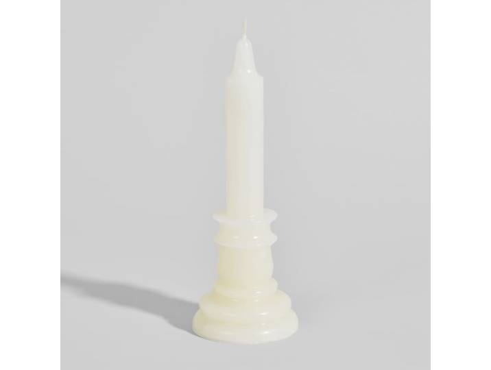 Weiße Stehkerze, H 21 cm