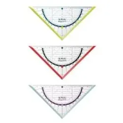 Herlitz 11367950 Dreieck Kunststoff Blau, Rot, Transparent, Gelb
