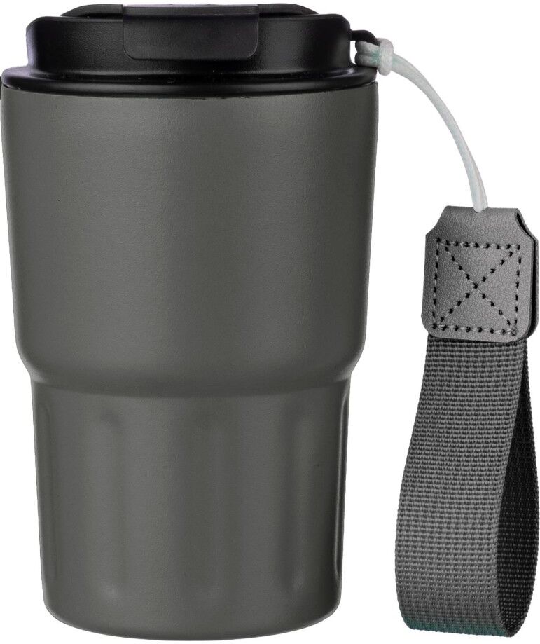 Mug isotherme personnalisé en inox - Louisa gris
