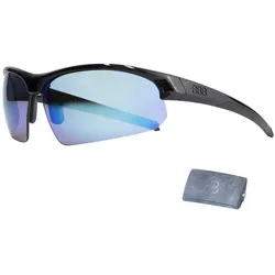 BBB, Unisex, Sportbrille, Impress BSG-58 (Black, Blau, Gelb, Smoke, Transparent), Blau, Schwarz