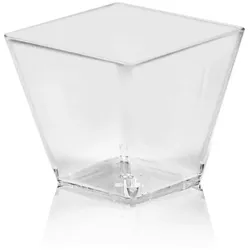 VEPATIM 250x Fingerfood-Becher eckig klar 60 ml PS 5,0 x 5,0 x 4,5 cm