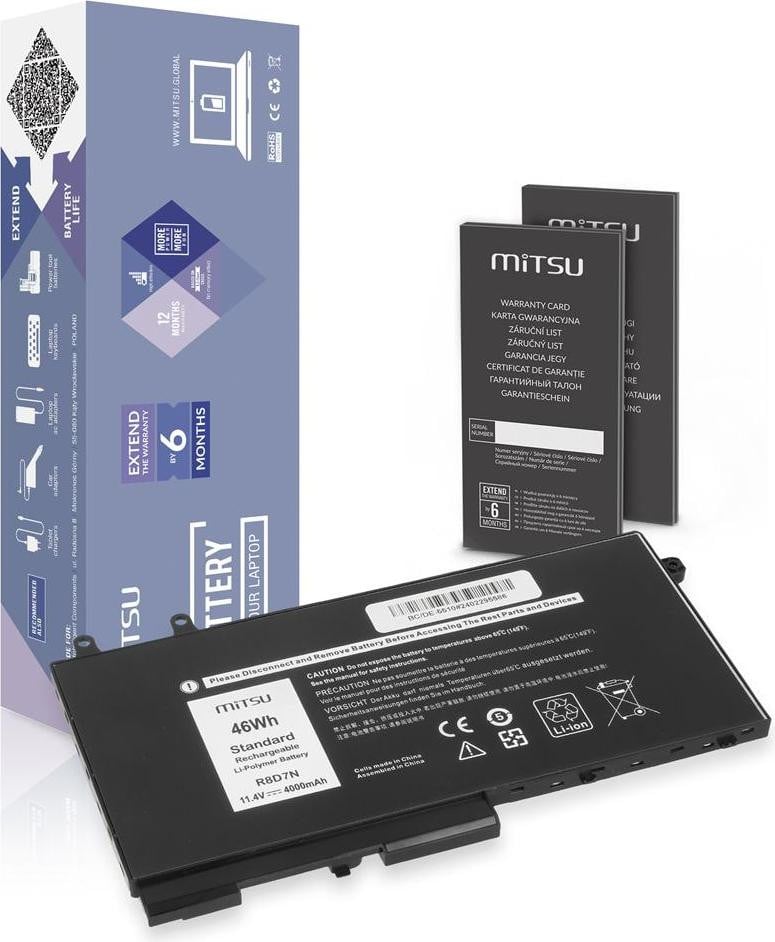 Mitsu Accu voor Dell Latitude en Precision, 4000mAh, 11,4V