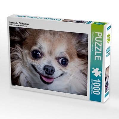 CALVENDO Puzzle Lachender Chihuahua | 1000 Teile Lege-Größe 64x48cm Foto-Puzzle für glückliche Stunden