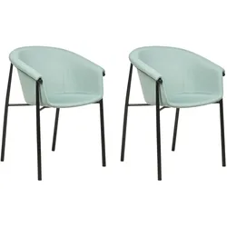 ESSZIMMERSTUHL 2er-Set mintgrün/schwarz Ames